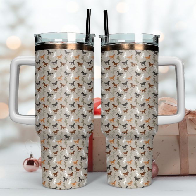 Horse Custom Stanley Quencher 40Oz Stainless Steel Tumbler With Handle - Image 4