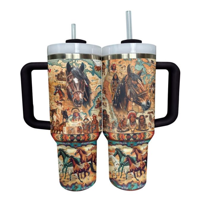 Horse Custom Stanley Quencher 40Oz Stainless Steel Tumbler With Handle - Image 2