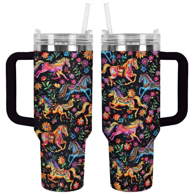 Horse Custom Stanley Quencher 40Oz Stainless Steel Tumbler With Handle - Image 8