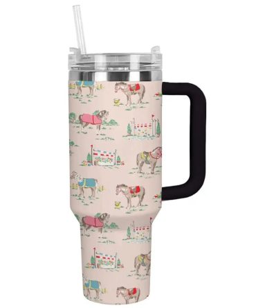 Horse Custom Stanley Quencher 40Oz Stainless Steel Tumbler With Handle