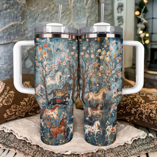 Horse Custom Stanley Quencher 40Oz Stainless Steel Tumbler With Handle - Image 3