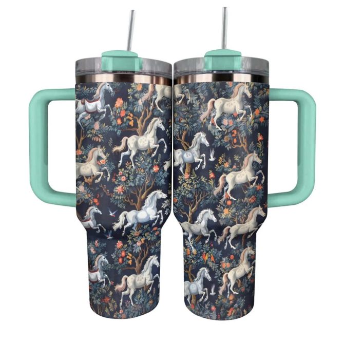 Horse Custom Stanley Quencher 40Oz Stainless Steel Tumbler With Handle - Image 9