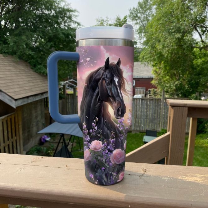 Horse Custom Stanley Quencher 40Oz Stainless Steel Tumbler With Handle - Image 5