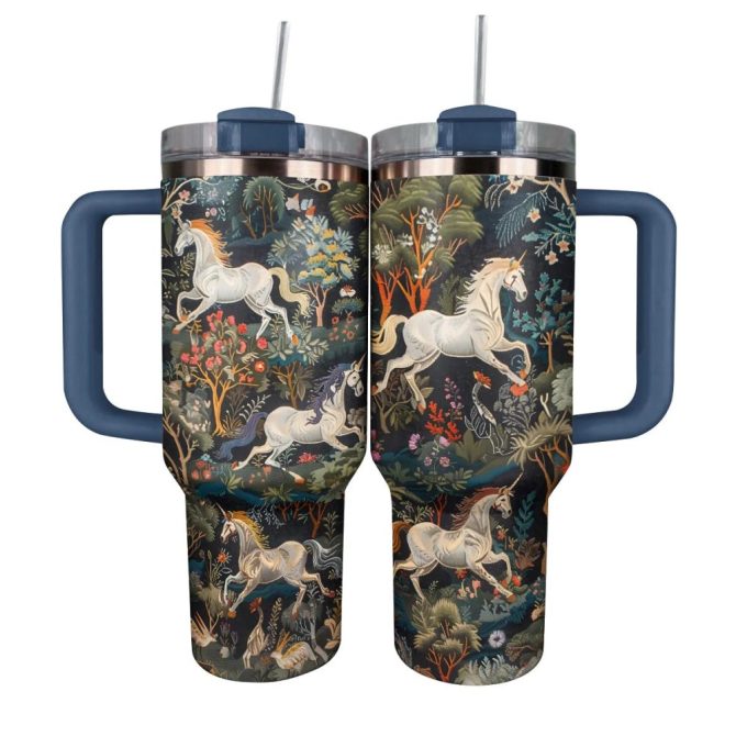 Horse Custom Stanley Quencher 40Oz Stainless Steel Tumbler With Handle