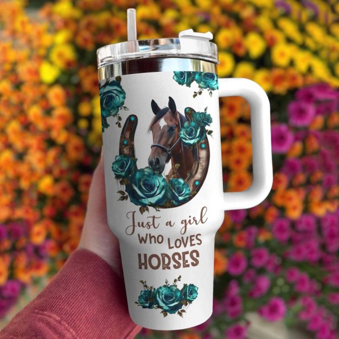 Horse Custom Stanley Quencher 40Oz Stainless Steel Tumbler With Handle - Image 2