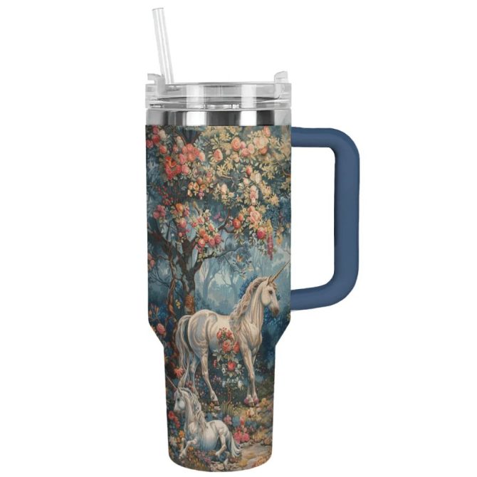 Horse Custom Stanley Quencher 40Oz Stainless Steel Tumbler With Handle