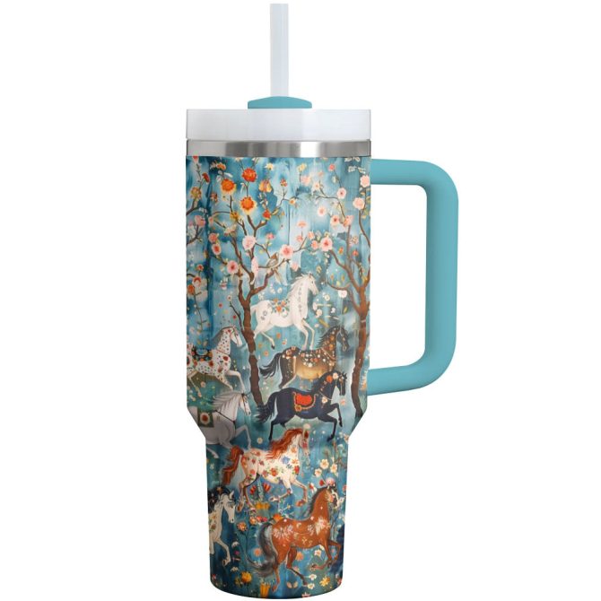 Horse Custom Stanley Quencher 40Oz Stainless Steel Tumbler With Handle - Image 9
