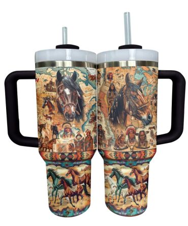 Horse Custom Stanley Quencher 40Oz Stainless Steel Tumbler With Handle