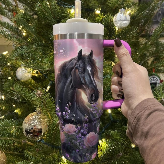 Horse Custom Stanley Quencher 40Oz Stainless Steel Tumbler With Handle - Image 3