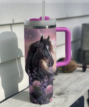 Horse Custom Stanley Quencher 40Oz Stainless Steel Tumbler With Handle