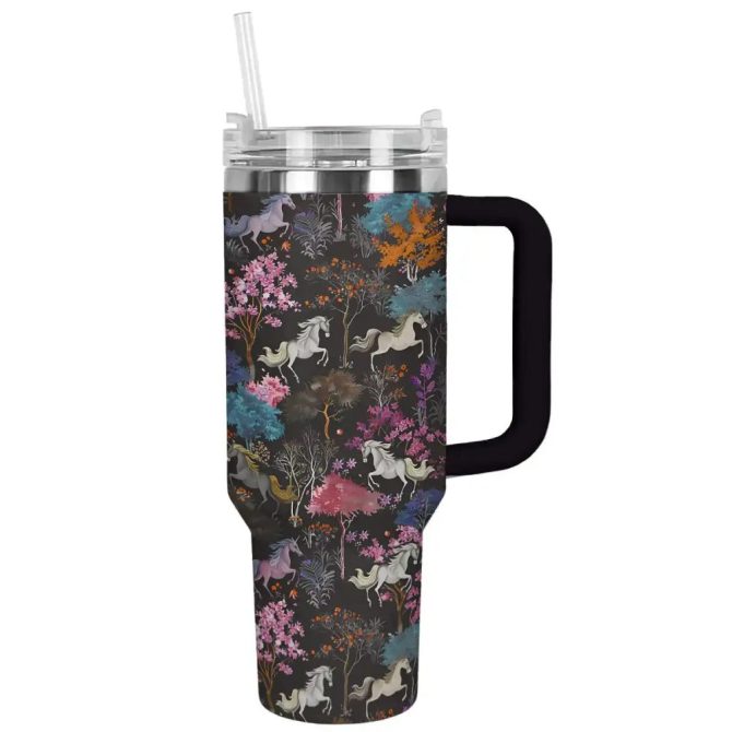 Horse Custom Stanley Quencher 40Oz Stainless Steel Tumbler With Handle - Image 2