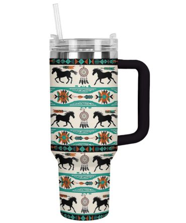 Horse Custom Stanley Quencher 40Oz Stainless Steel Tumbler With Handle