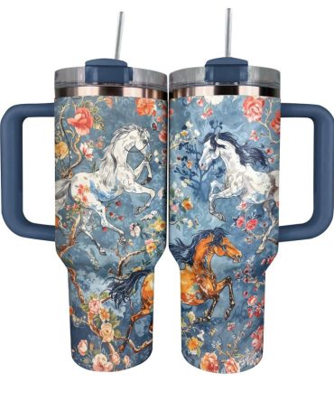 Horse Custom Stanley Quencher 40Oz Stainless Steel Tumbler With Handle