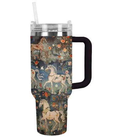Horse Custom Stanley Quencher 40Oz Stainless Steel Tumbler With Handle