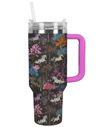 Horse Custom Stanley Quencher 40Oz Stainless Steel Tumbler With Handle