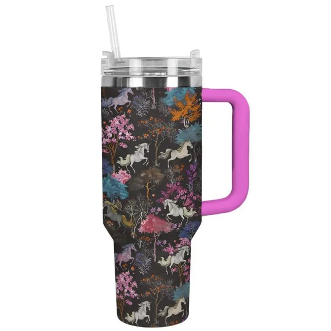 Horse Custom Stanley Quencher 40Oz Stainless Steel Tumbler With Handle
