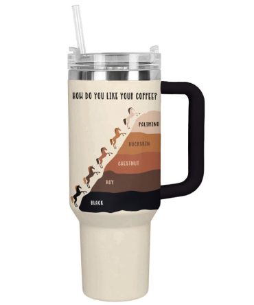 Horse Custom Stanley Quencher 40Oz Stainless Steel Tumbler With Handle