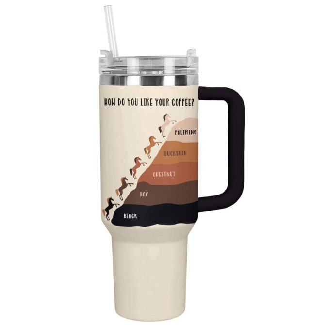 Horse Custom Stanley Quencher 40Oz Stainless Steel Tumbler With Handle