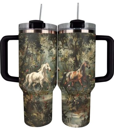 Horse Custom Stanley Quencher 40Oz Stainless Steel Tumbler With Handle