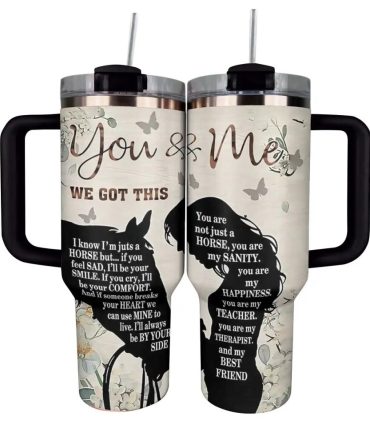 Horse Custom Stanley Quencher 40Oz Stainless Steel Tumbler With Handle