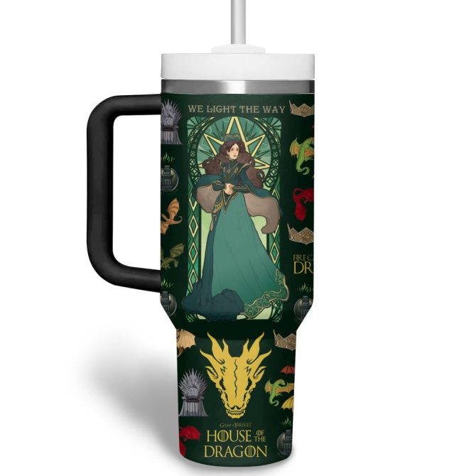 House Of The Dragon Tv Series Custom Stanley Quencher 40Oz Stainless Steel Tumbler With Handle - Image 3