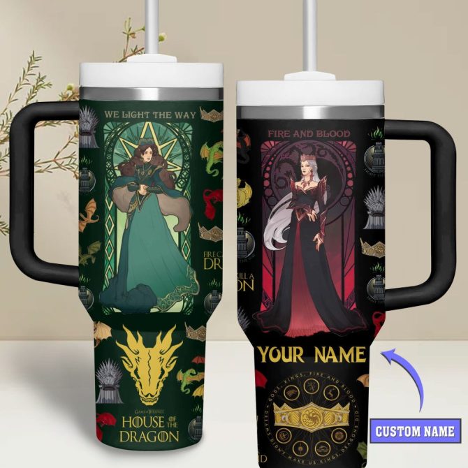 House Of The Dragon Tv Series Custom Stanley Quencher 40Oz Stainless Steel Tumbler With Handle