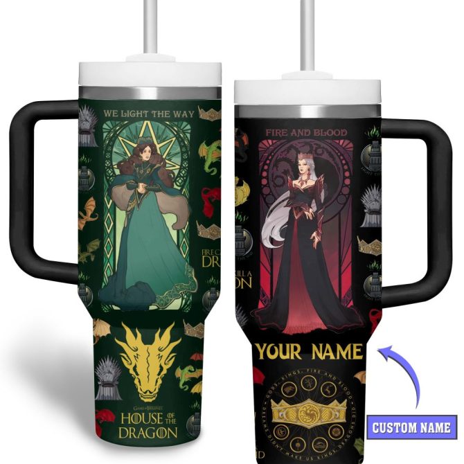 House Of The Dragon Tv Series Custom Stanley Quencher 40Oz Stainless Steel Tumbler With Handle - Image 2