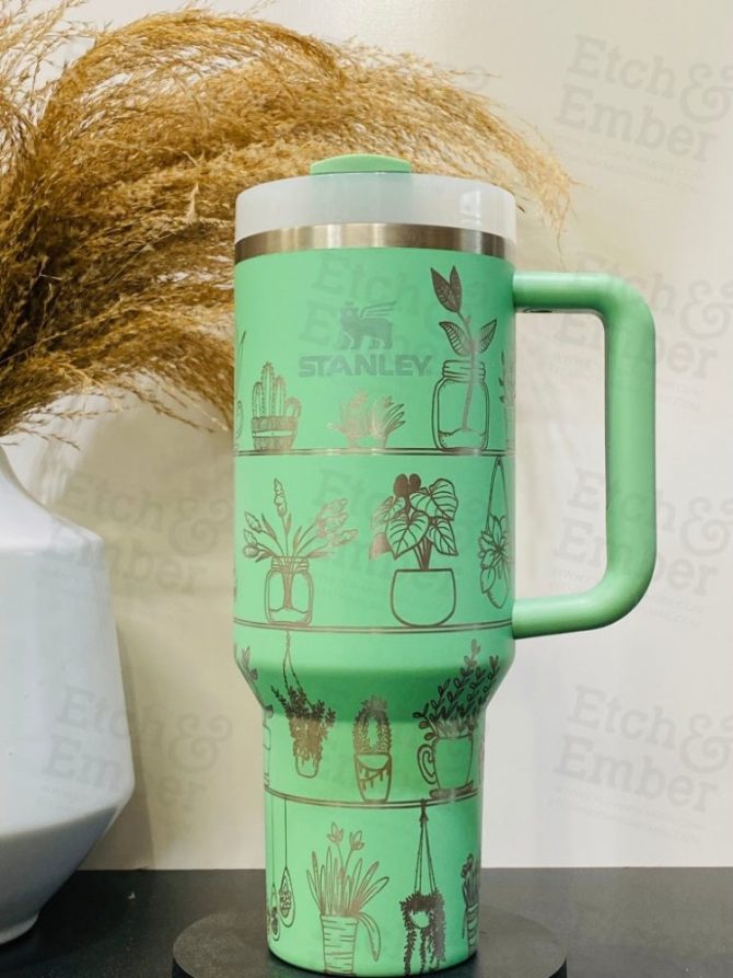 House Plant Custom Stanley Quencher 40Oz Stainless Steel Tumbler
