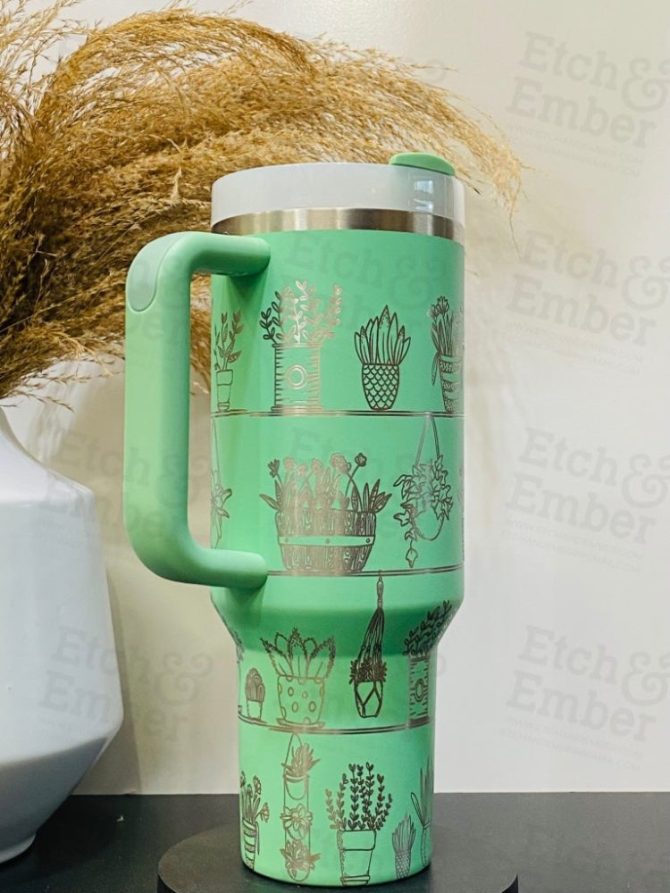 House Plant Custom Stanley Quencher 40Oz Stainless Steel Tumbler - Image 3