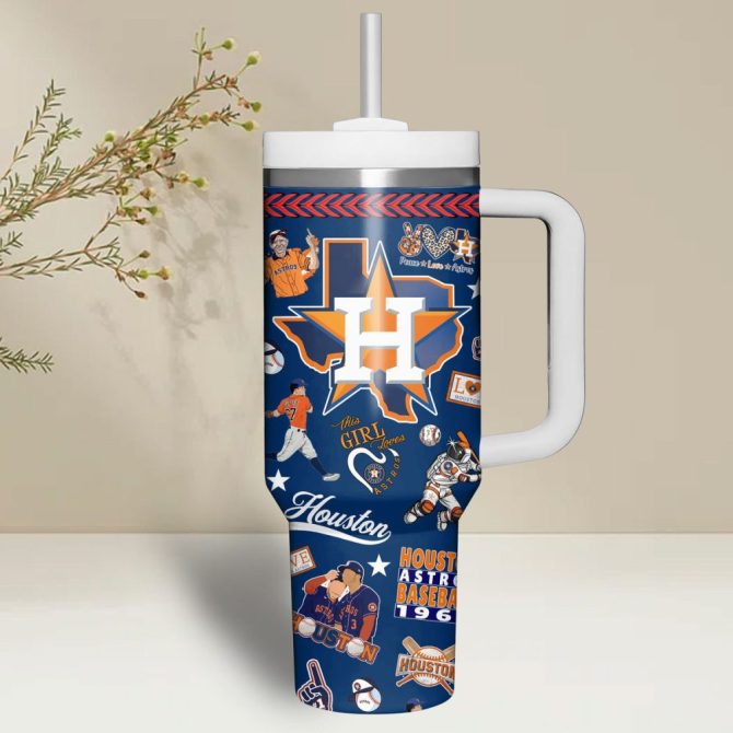 Houston Astros Mlb Custom Stanley Quencher 40Oz Stainless Steel - Image 2
