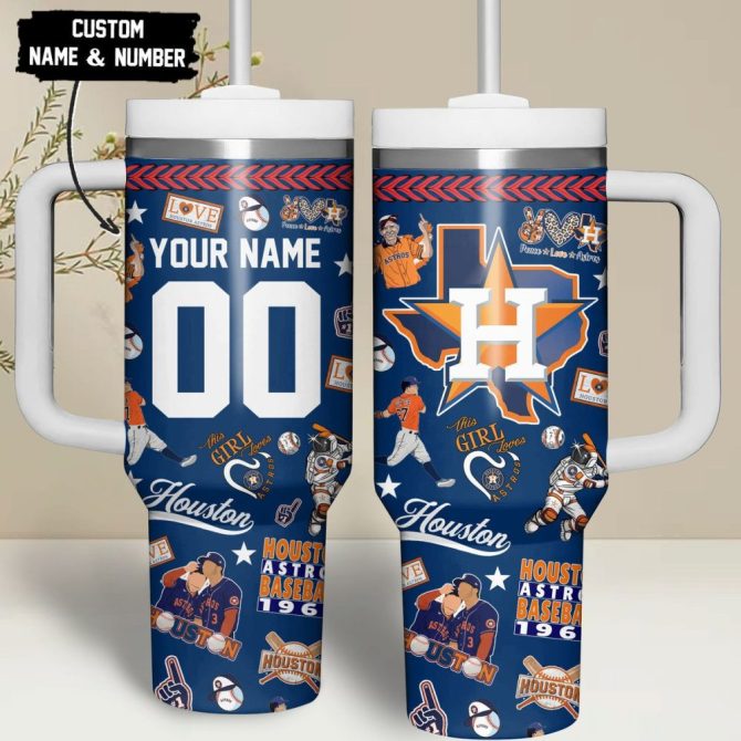 Houston Astros Mlb Custom Stanley Quencher 40Oz Stainless Steel