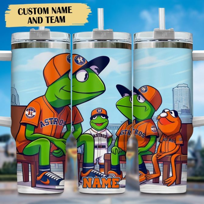 Houston Astros Mlb Custom Stanley Quencher 40Oz Stainless Steel Tumbler With Handle