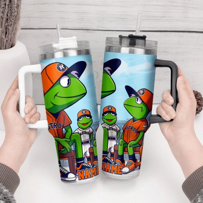 Houston Astros Mlb Custom Stanley Quencher 40Oz Stainless Steel Tumbler With Handle - Image 3