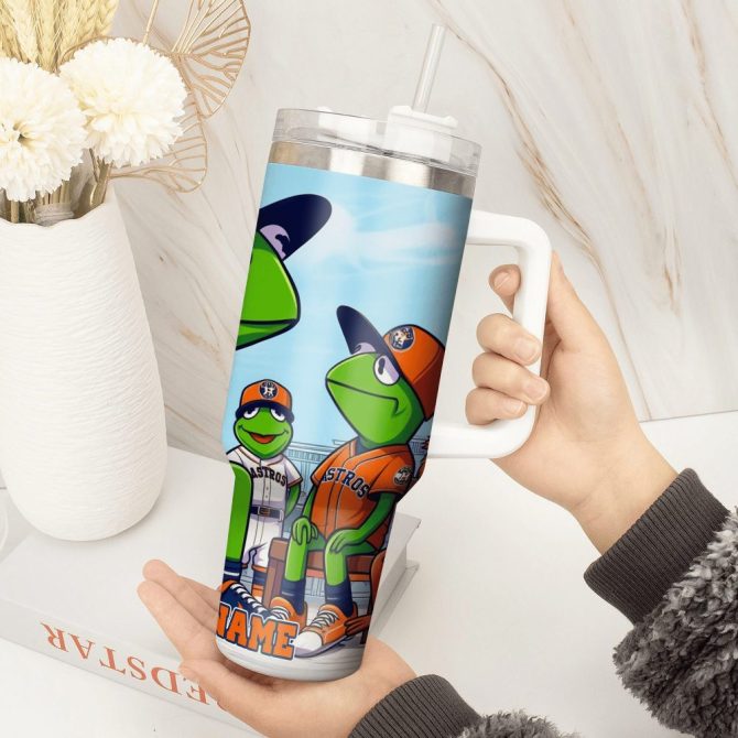Houston Astros Mlb Custom Stanley Quencher 40Oz Stainless Steel Tumbler With Handle - Image 2