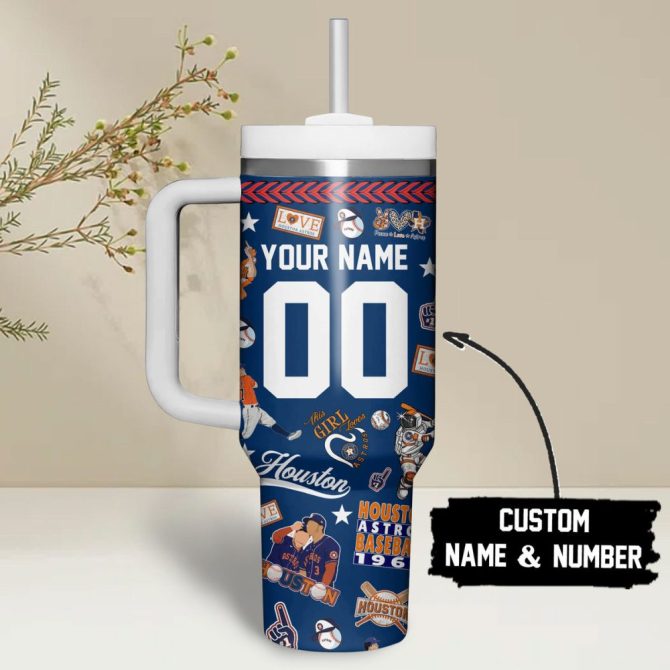 Houston Astros Mlb Custom Stanley Quencher 40Oz Stainless Steel - Image 3