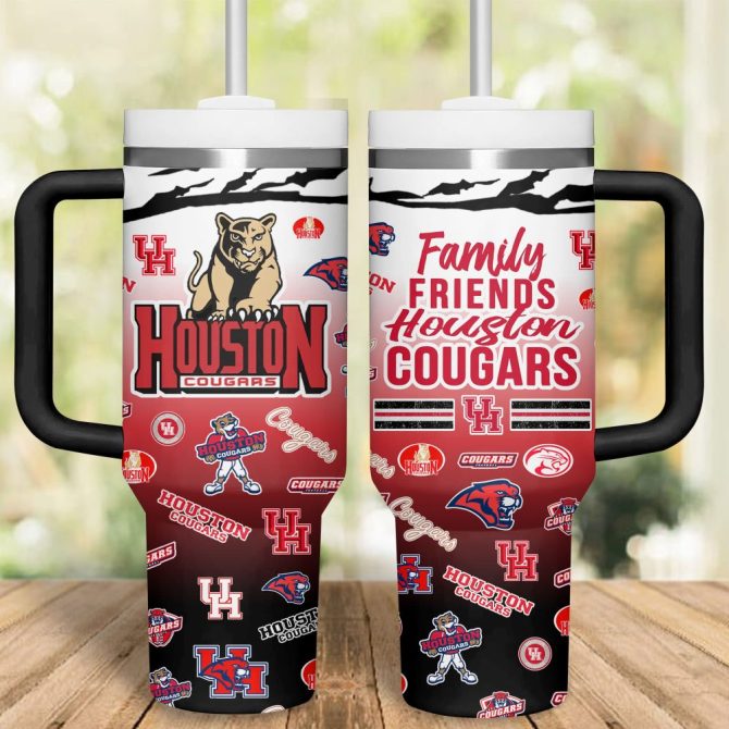 Houston Cougars Basketball Ncaa Custom Stanley Quencher 40Oz Stainless Steel Tumbler - Image 4
