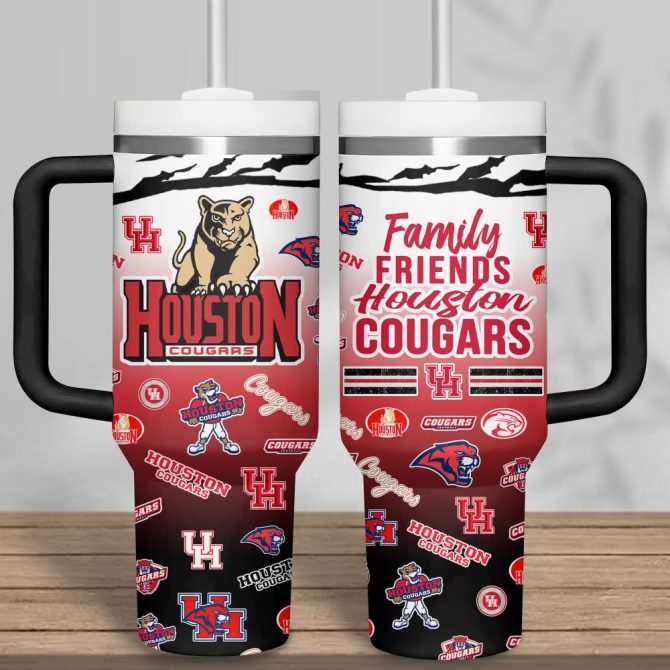 Houston Cougars Basketball Ncaa Custom Stanley Quencher 40Oz Stainless Steel Tumbler - Image 2