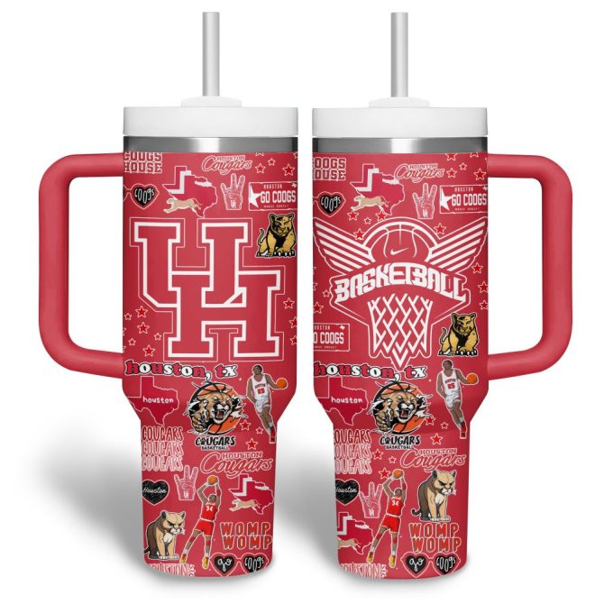 Houston Cougars Football Ncaa Custom Stanley Quencher 40Oz Stainless Steel Tumbler - Image 5