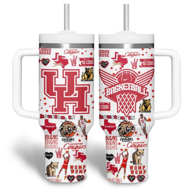 Houston Cougars Football Ncaa Custom Stanley Quencher 40Oz Stainless Steel Tumbler - Image 6