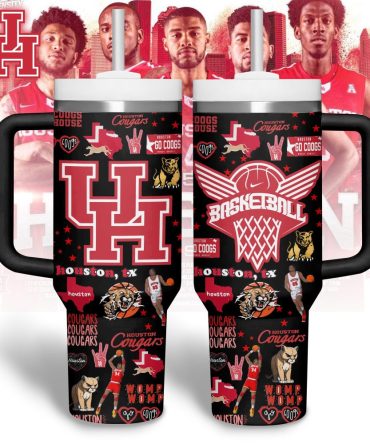 Houston Cougars Football Ncaa Custom Stanley Quencher 40Oz Stainless Steel Tumbler