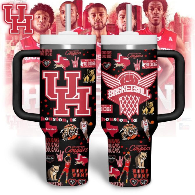 Houston Cougars Football Ncaa Custom Stanley Quencher 40Oz Stainless Steel Tumbler
