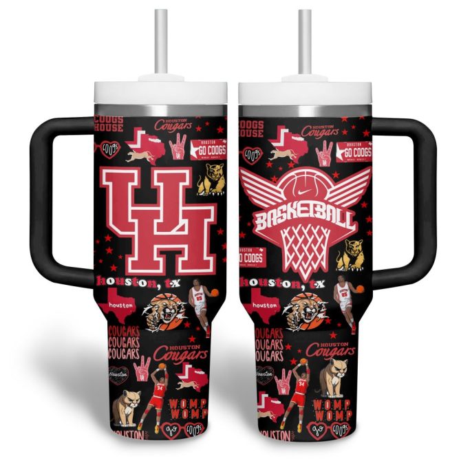 Houston Cougars Football Ncaa Custom Stanley Quencher 40Oz Stainless Steel Tumbler - Image 4