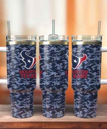 Houston Texans Nfl Custom Stanley Quencher 40Oz Stainless Steel Tumbler With Handle