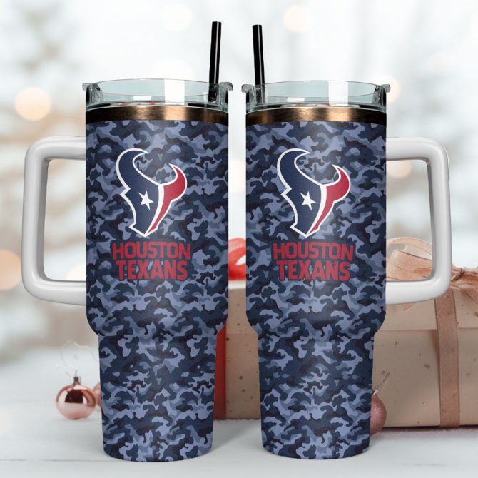 Houston Texans Nfl Custom Stanley Quencher 40Oz Stainless Steel Tumbler With Handle - Image 4