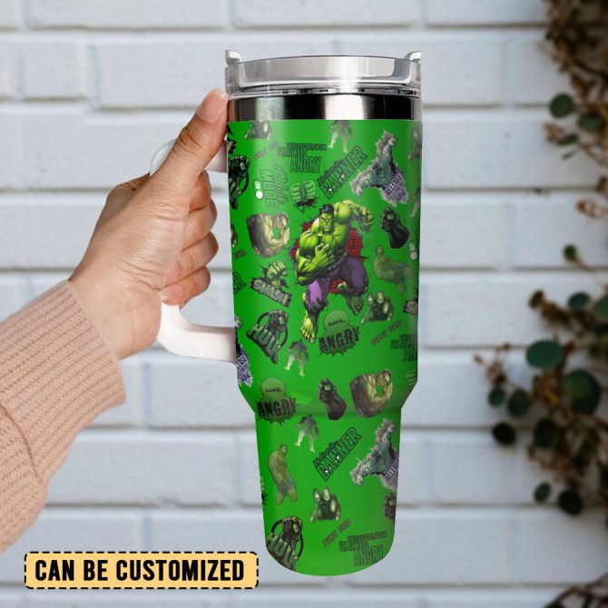 Hulk Movies Custom Stanley Quencher 40Oz Stainless Steel Tumbler With Handle - Image 3