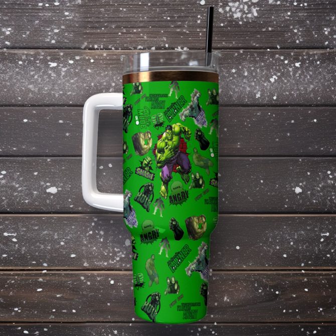 Hulk Movies Custom Stanley Quencher 40Oz Stainless Steel Tumbler With Handle - Image 2
