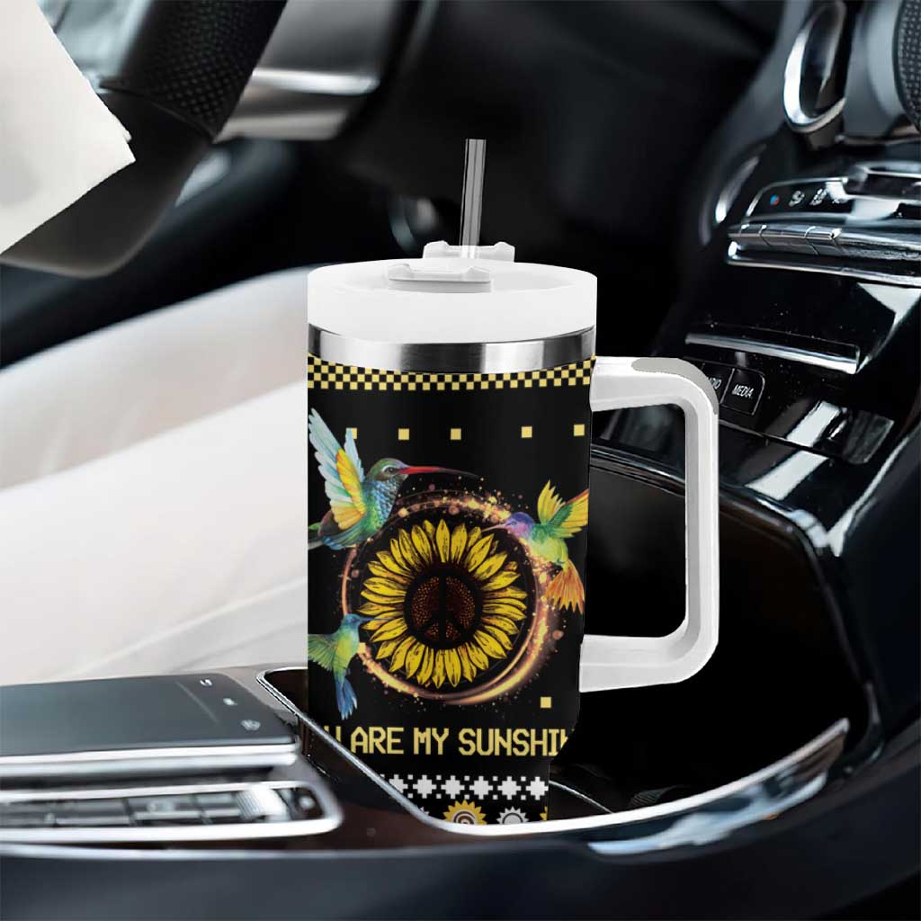 Hummingbird Sunflower Christmas You Are My Sunshine Custom Stanley Quencher 40Oz Stainless Steel Tumbler With Handle - Image 8
