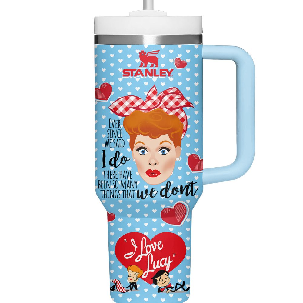 I Love Lucy Tv Series Custom Stanley Quencher 40Oz Stainless Steel Tumbler With Handle - Image 3