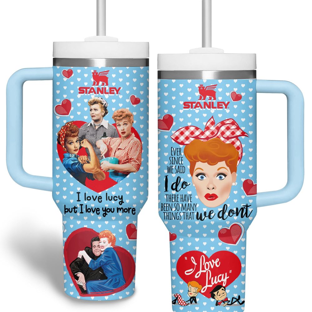 I Love Lucy Tv Series Custom Stanley Quencher 40Oz Stainless Steel Tumbler With Handle - Image 2