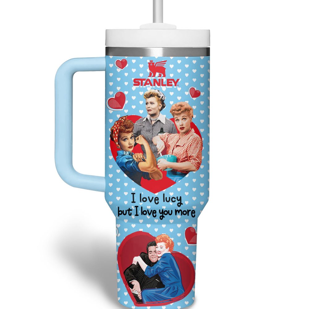 I Love Lucy Tv Series Custom Stanley Quencher 40Oz Stainless Steel Tumbler With Handle - Image 4